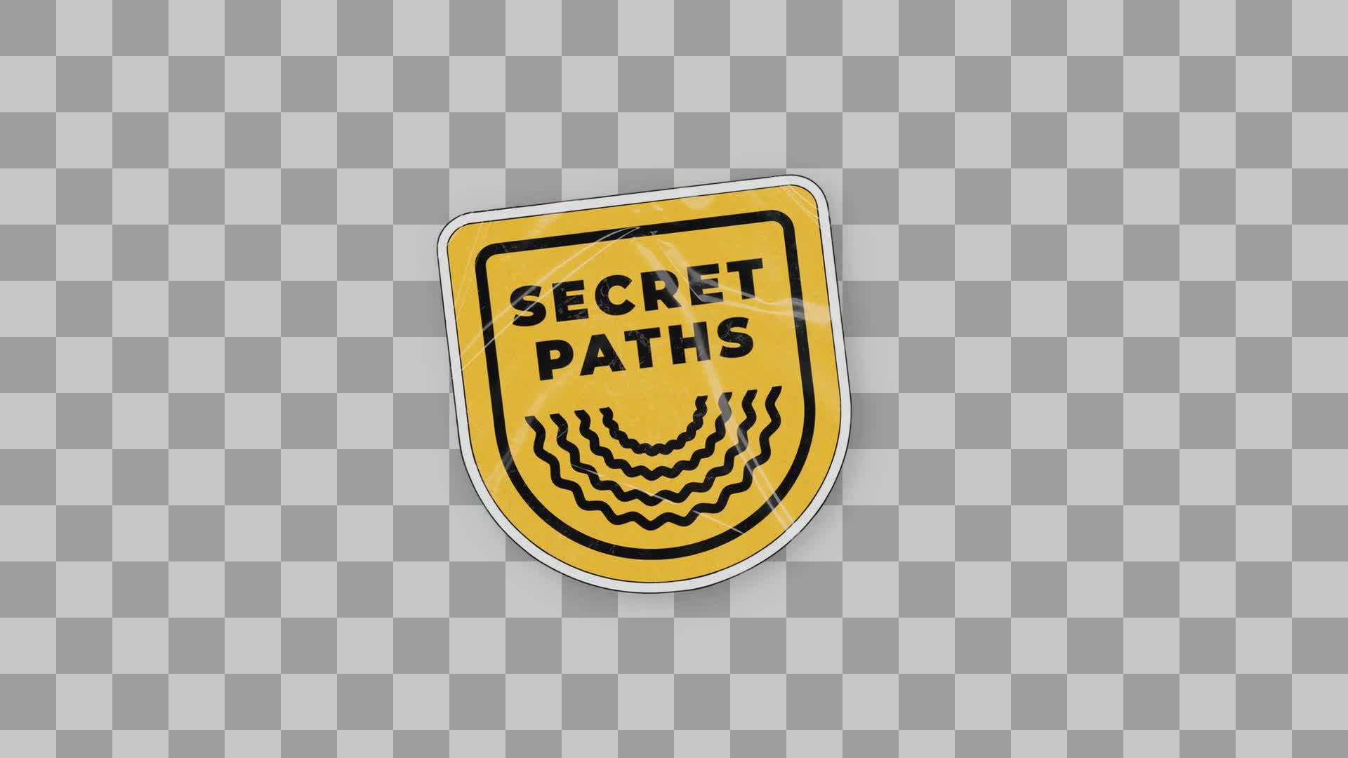 Yellow Secret Paths Badge Sticker