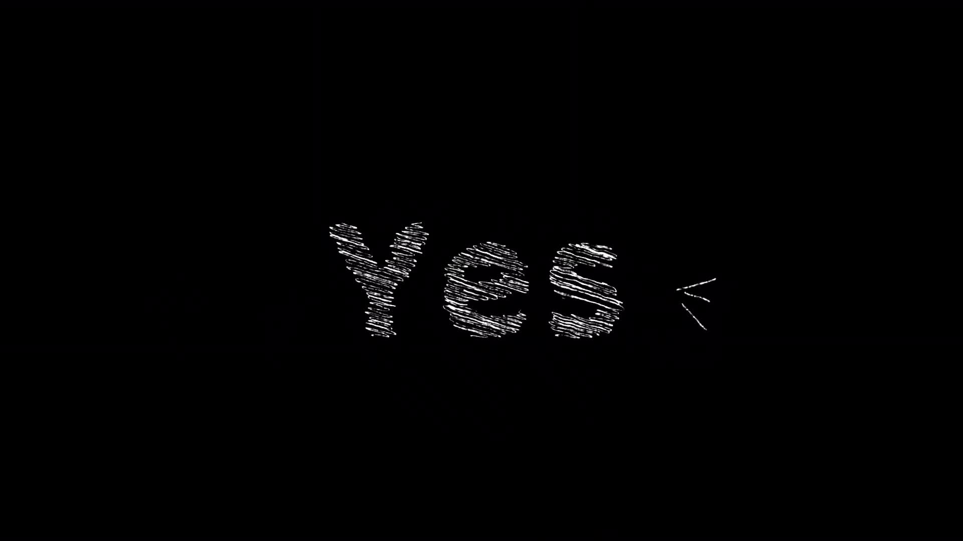 Yes Scribble Title on Alpha