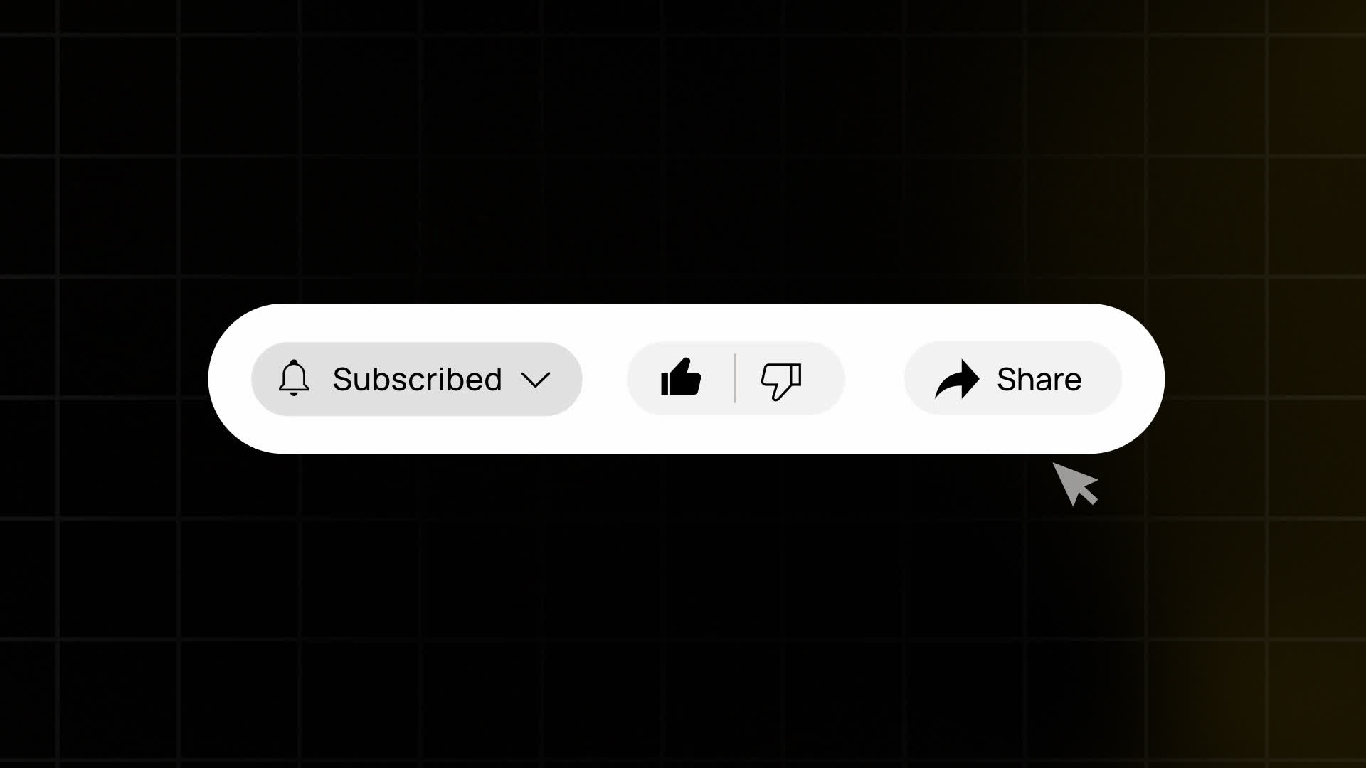 YouTube Bar With Subscribe Like And Share Button