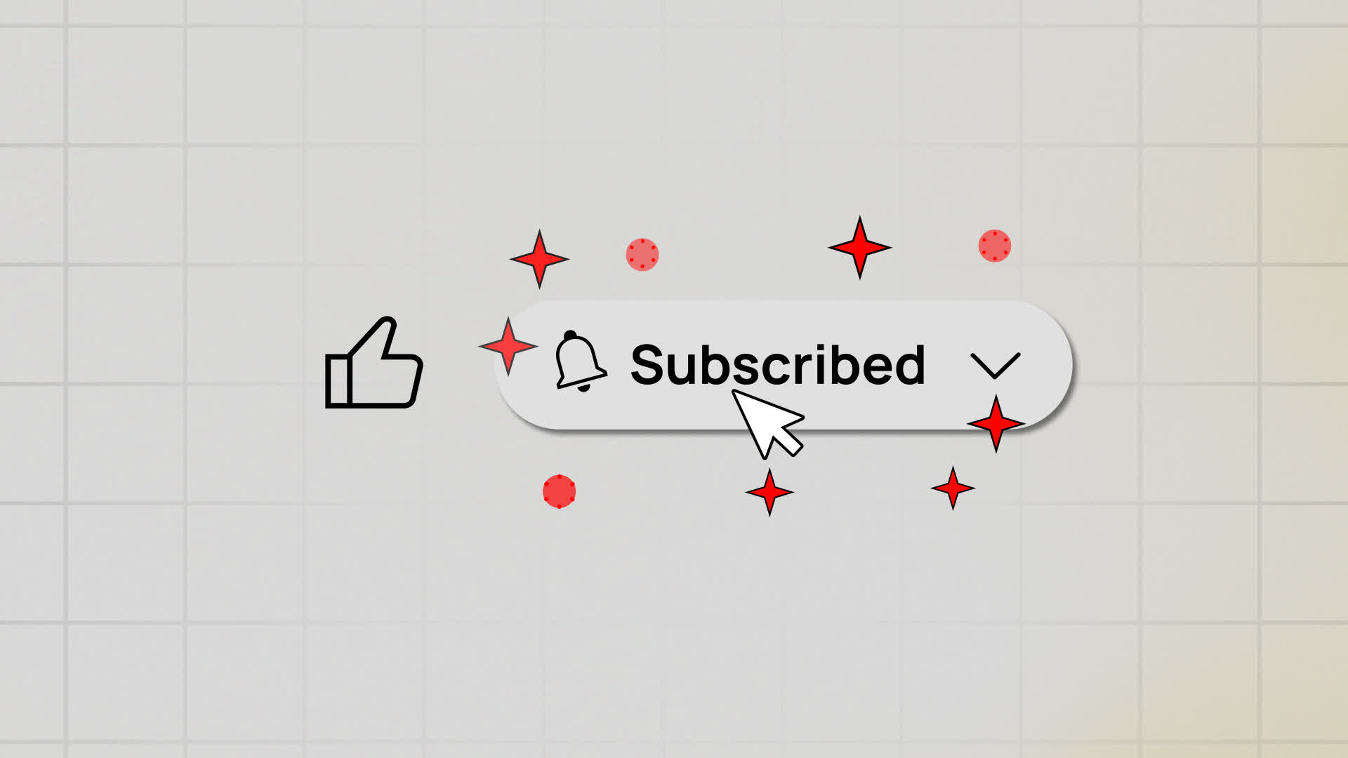 YouTube Bell And Subscribe Button With Like Icon