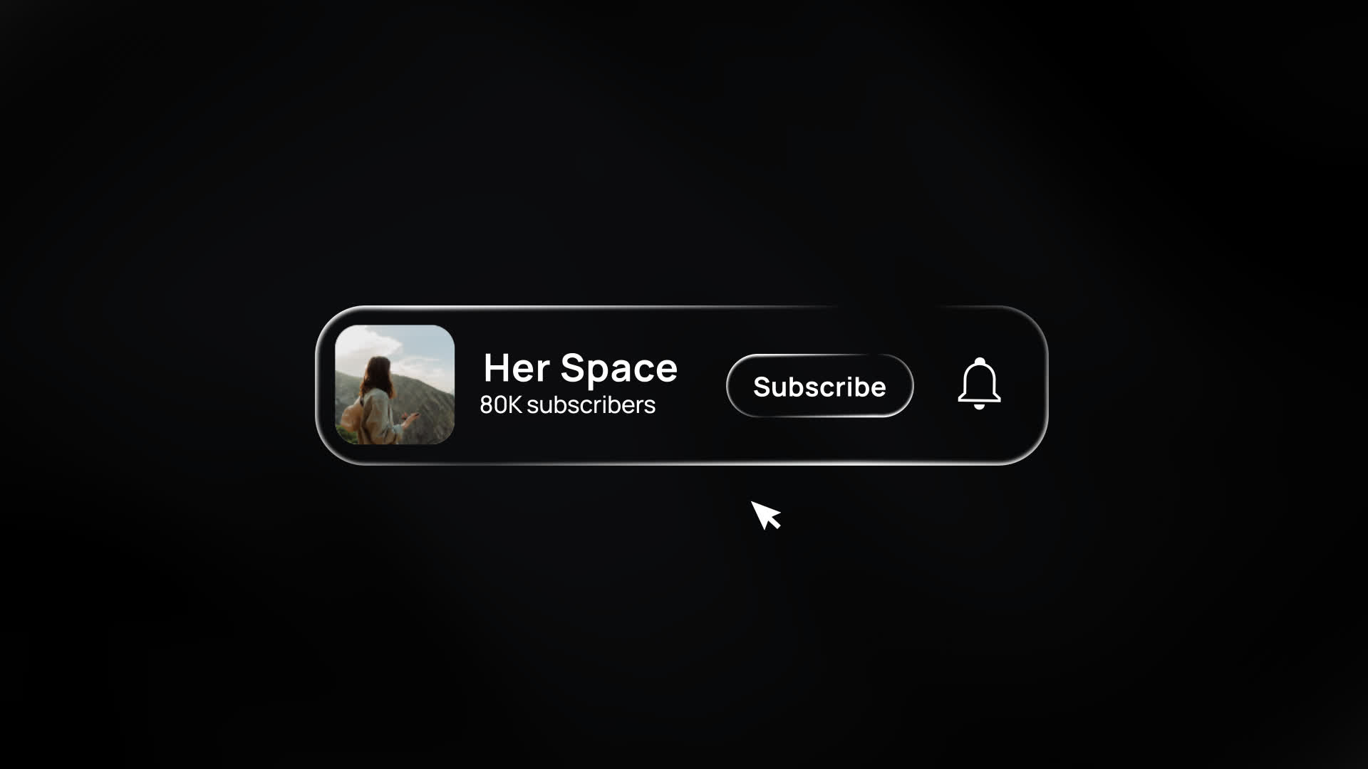 YouTube Channel Subscribe Bar With Glass Effect