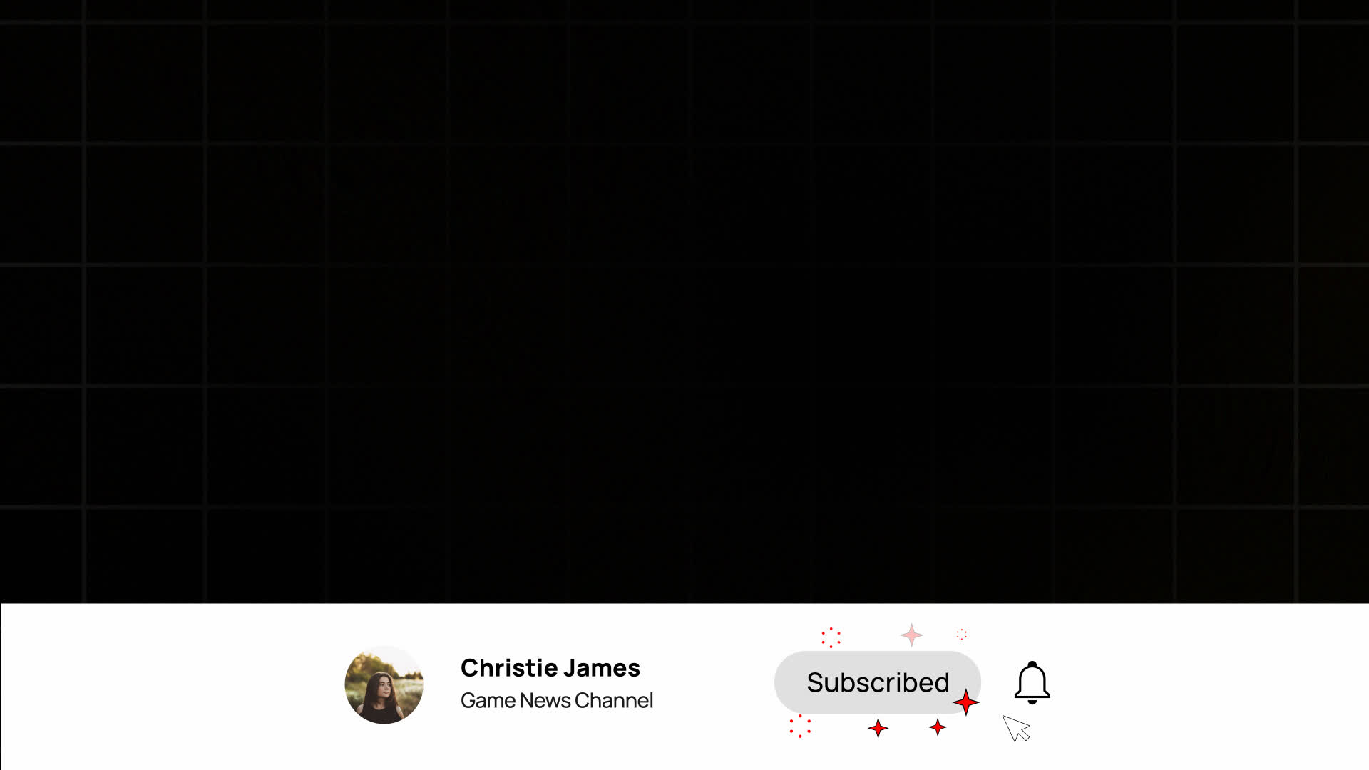 YouTube Profile Panel With Subscribe Button And Bell Icon