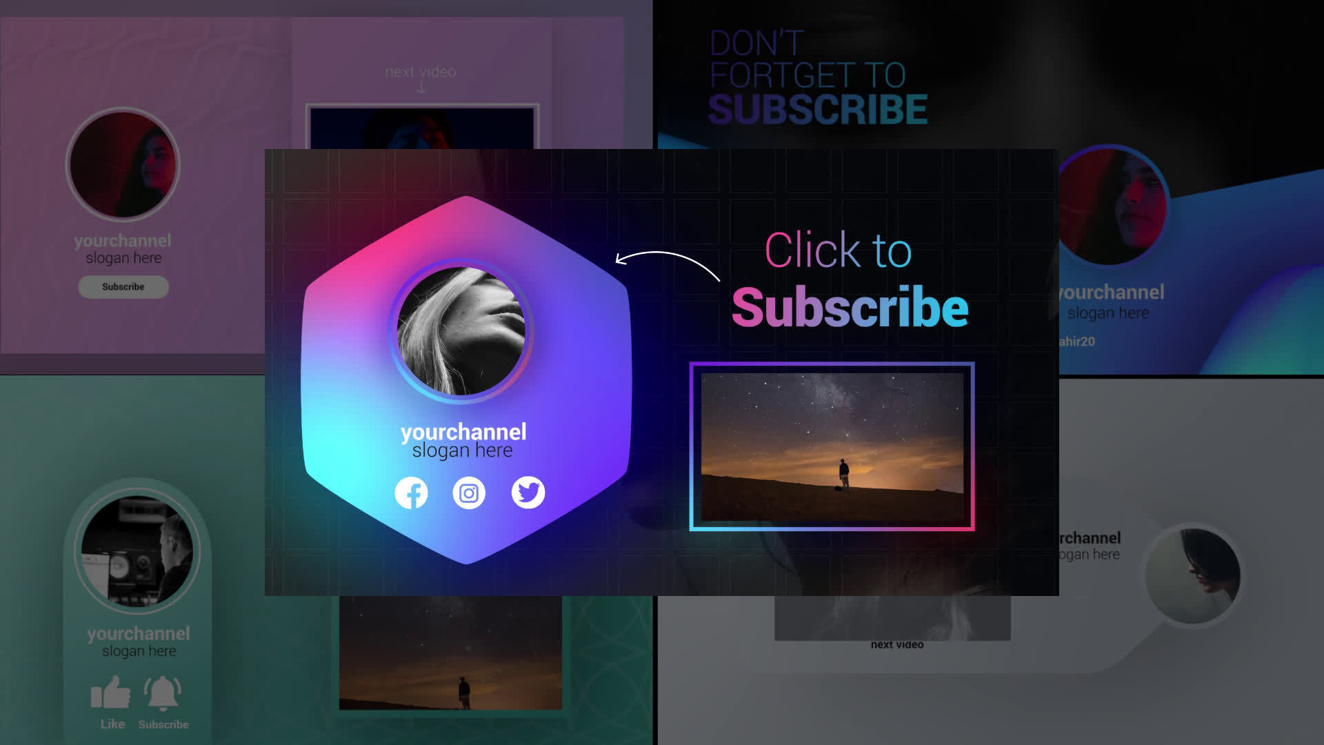 Youtube Endcards Pack