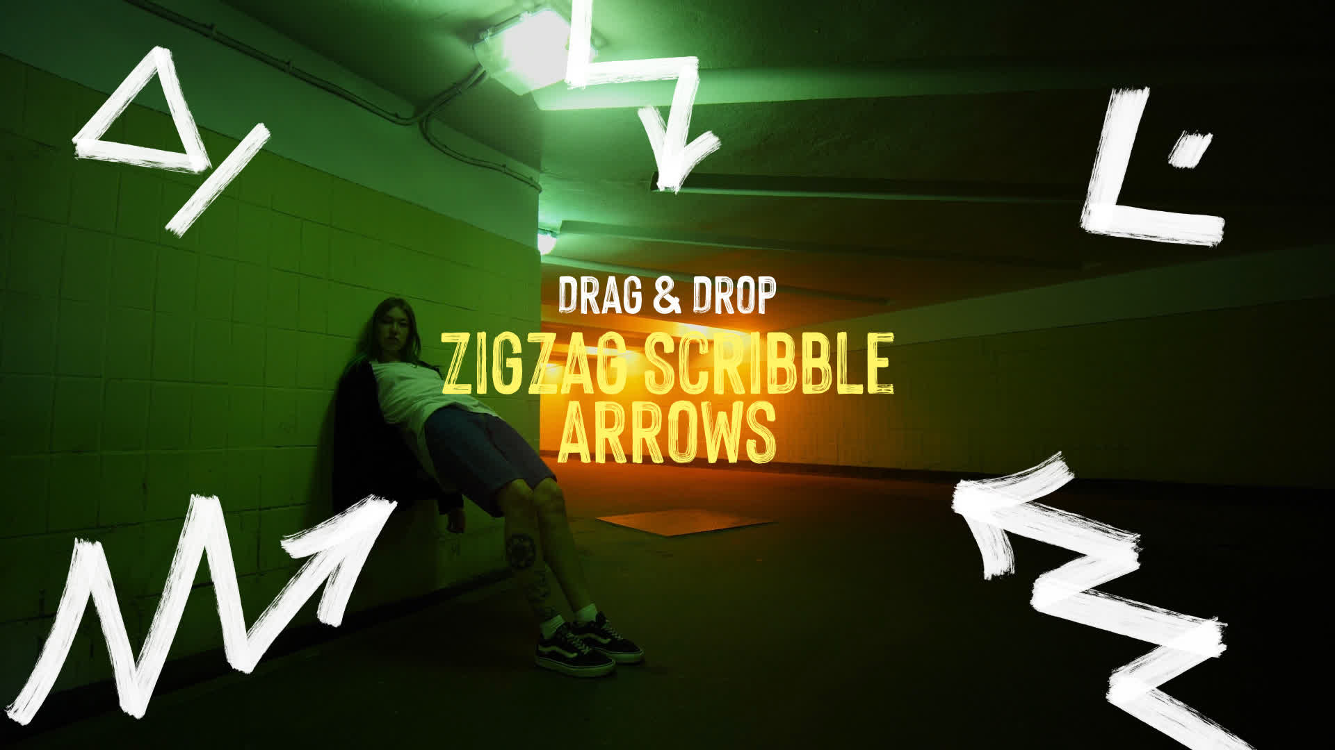 Zigzag Scribble Arrows