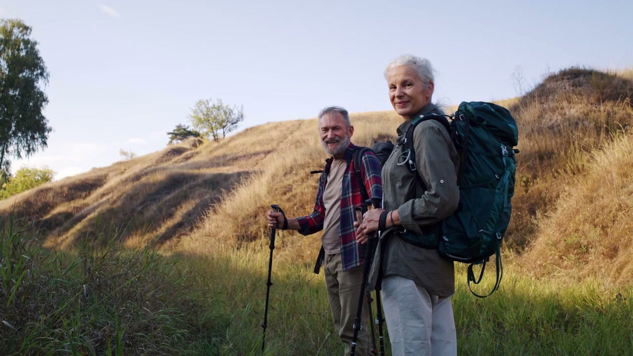 Happy Senior Couple Hiking