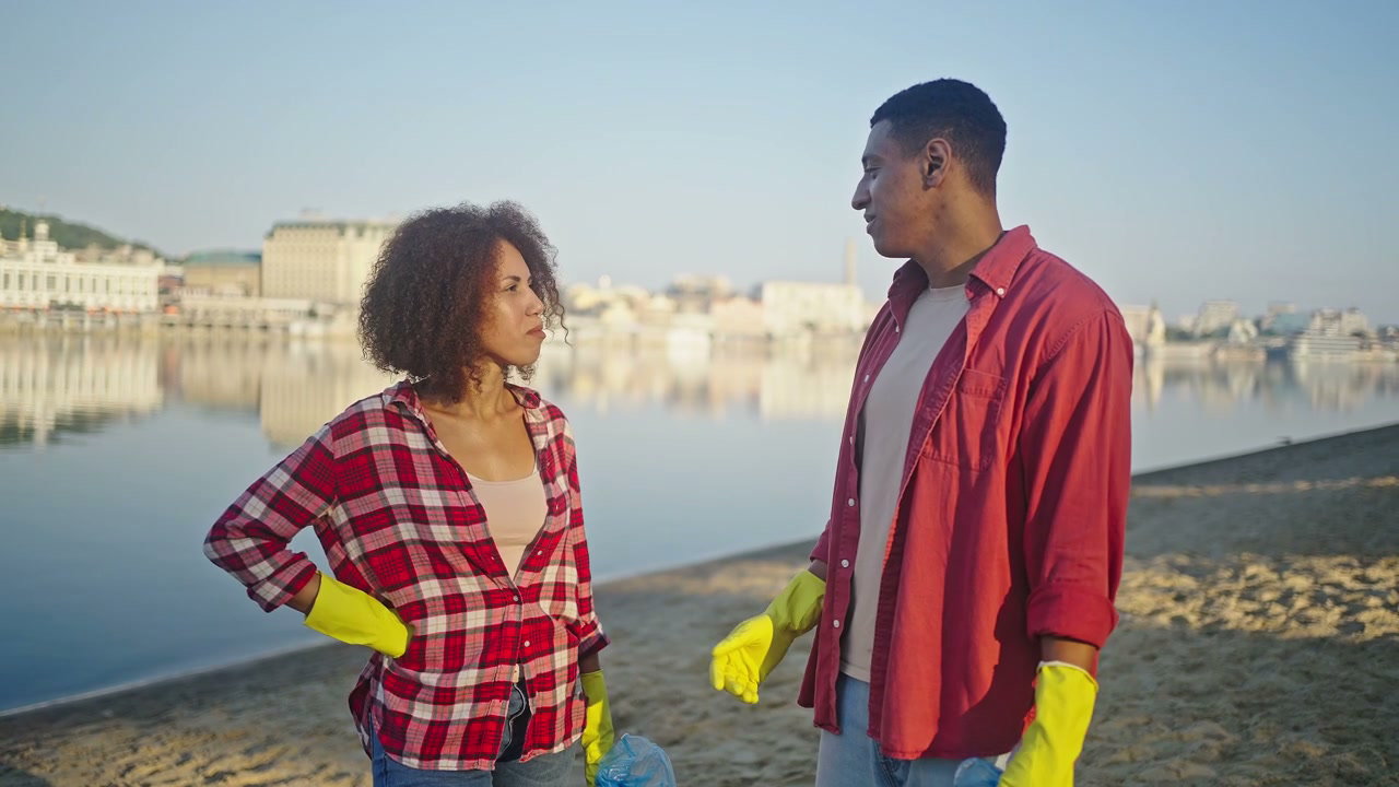 Volunteers High-Fiving After River Cleanup