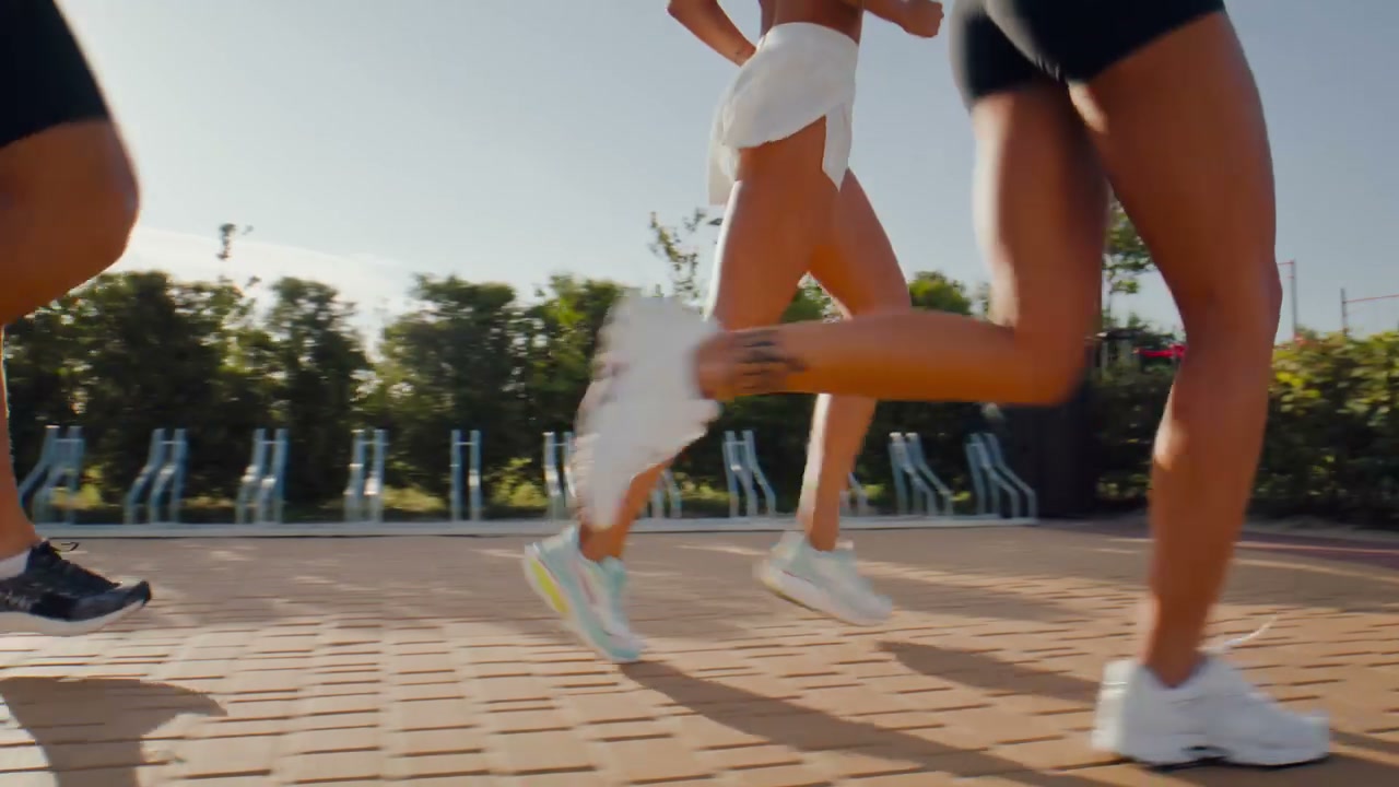 Diverse Group of Runners Jogging Outdoors