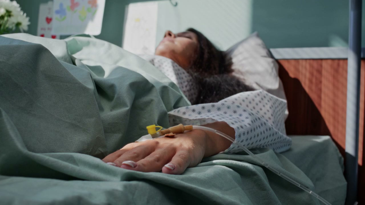 Patient Resting in Hospital Bed