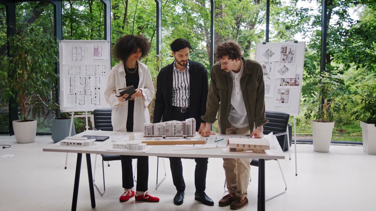 Architects Discussing Building Models