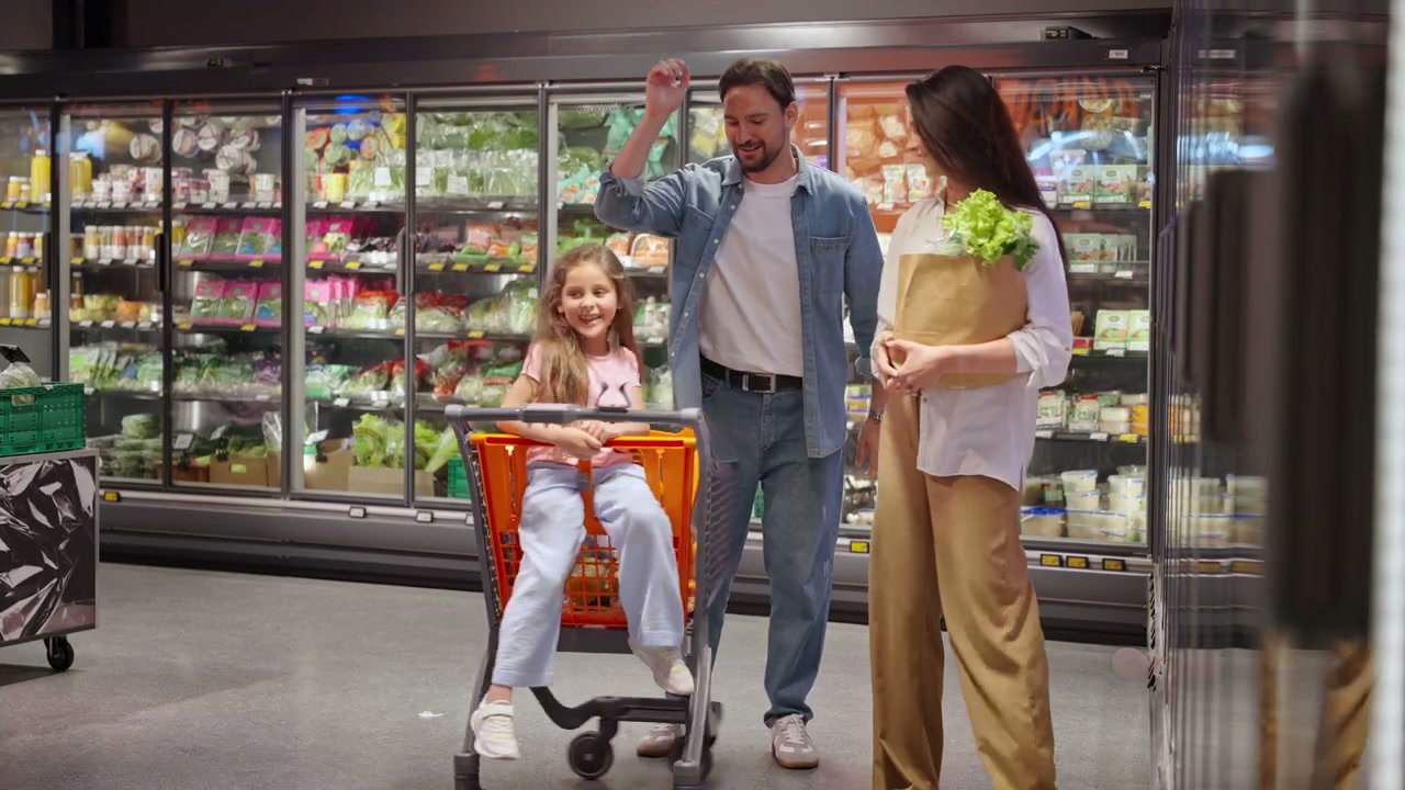 Happy Family Grocery Shopping