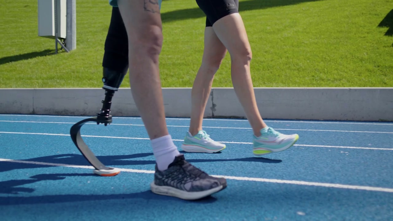 Person With Prosthetic Leg Walking