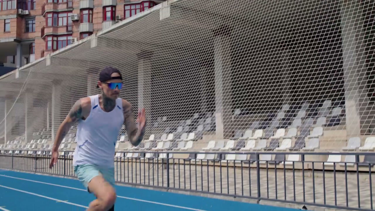 Prosthetic Runner on Track