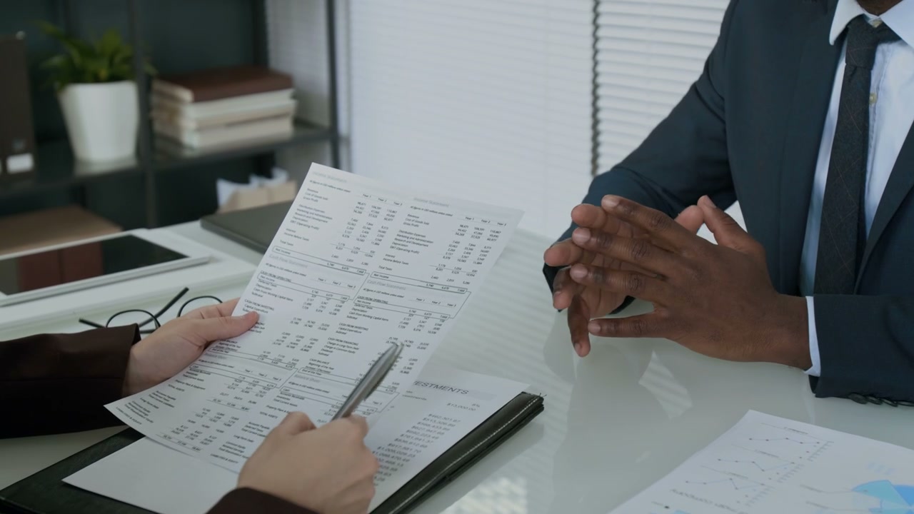 Business Professionals Discussing Finance