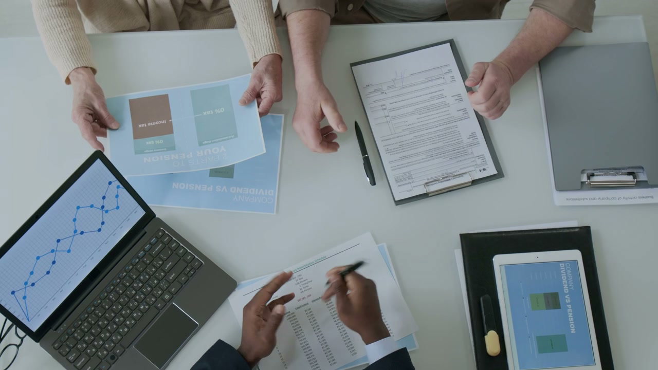 Business Handshake at Finance Meeting
