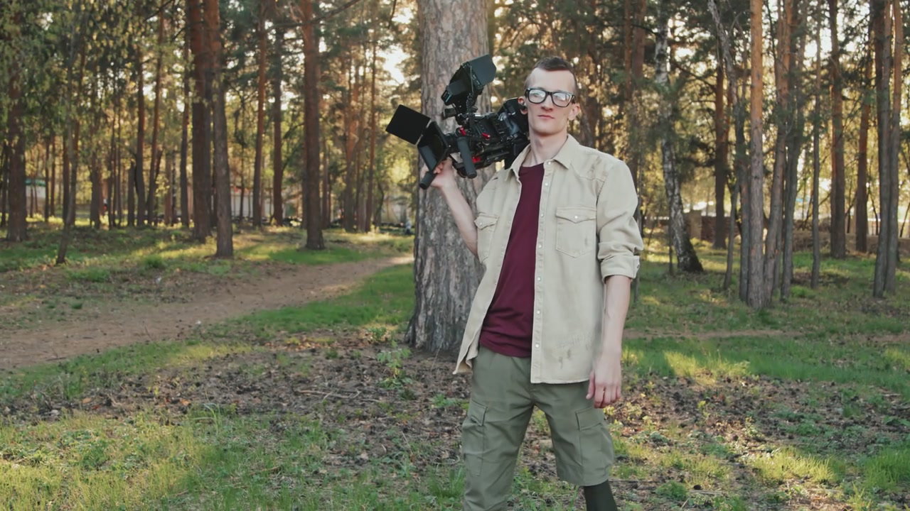 Professional Cameraman With Prosthetic Leg