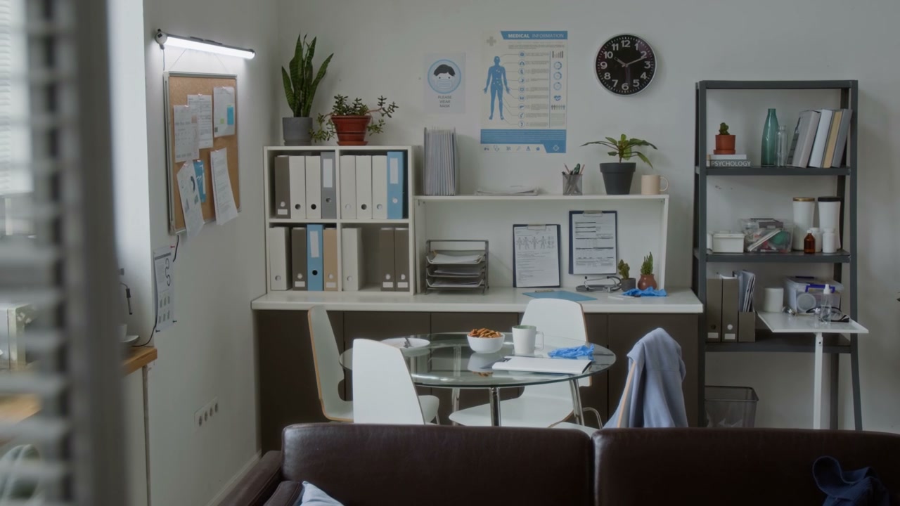 Empty Medical Staff Break Room