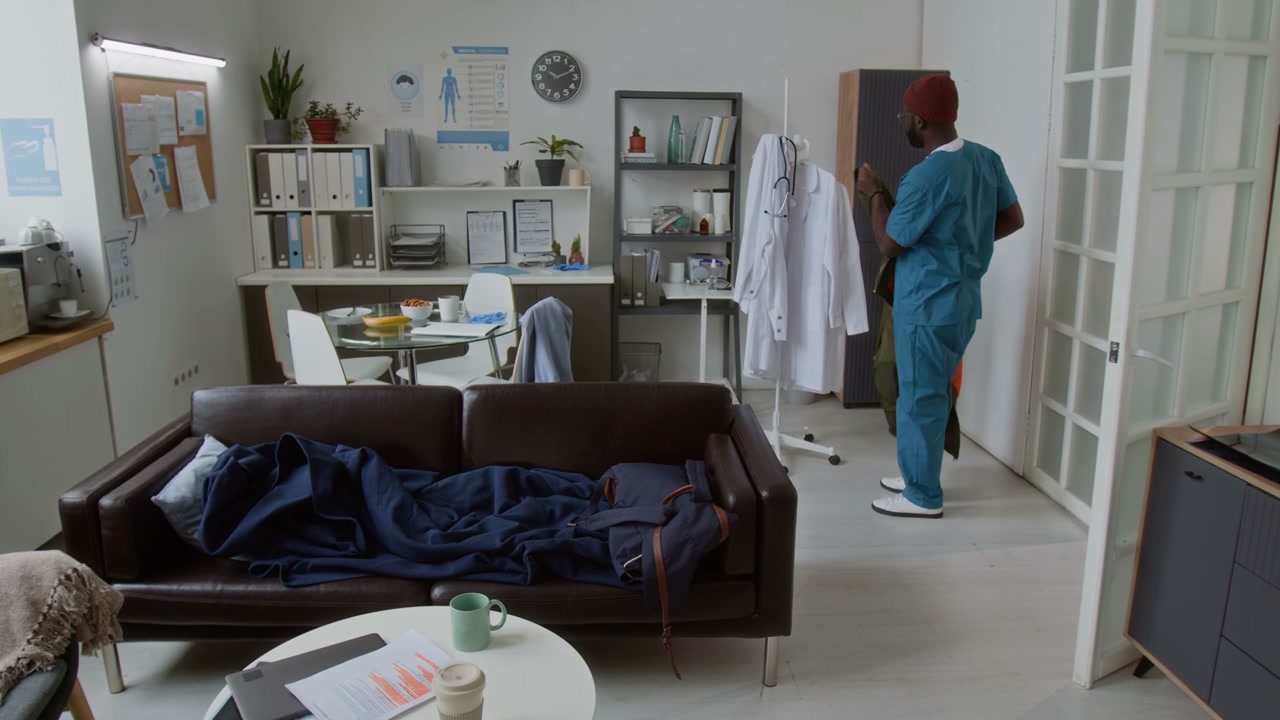 Doctor Preparing for Break in Office