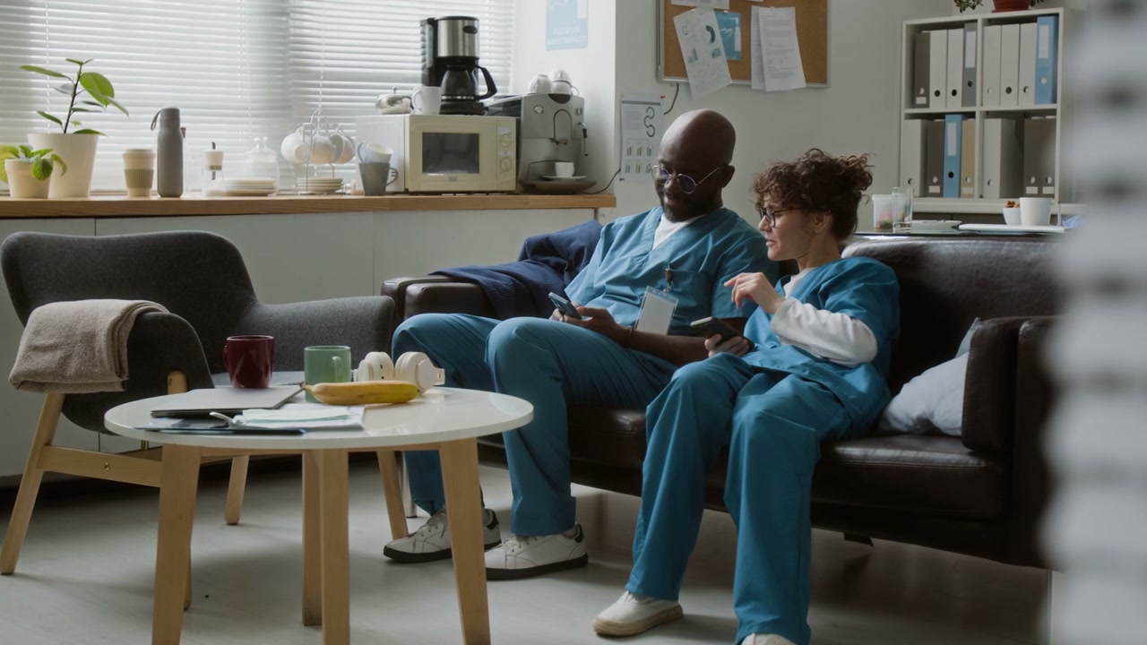 Medical Professionals Laughing On Break