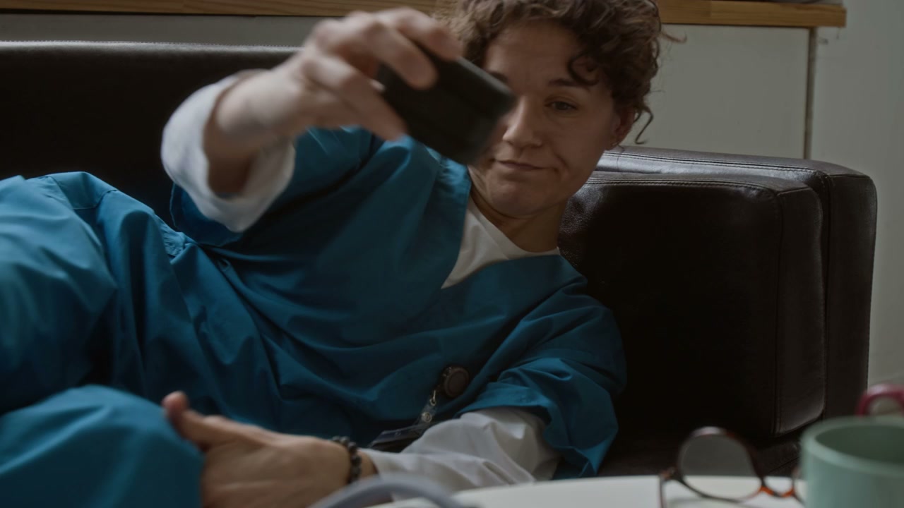 Doctor Wakes Up to Pager Call in Break Room