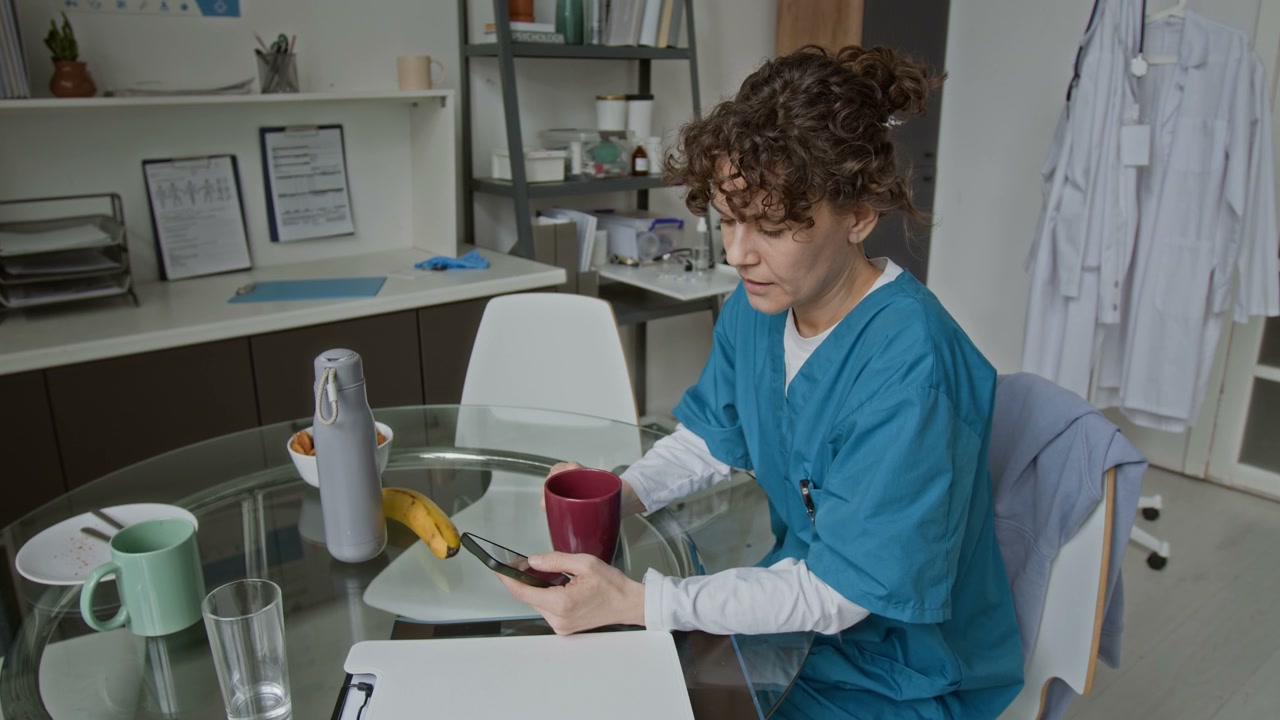 Female Doctor Smiling During Break