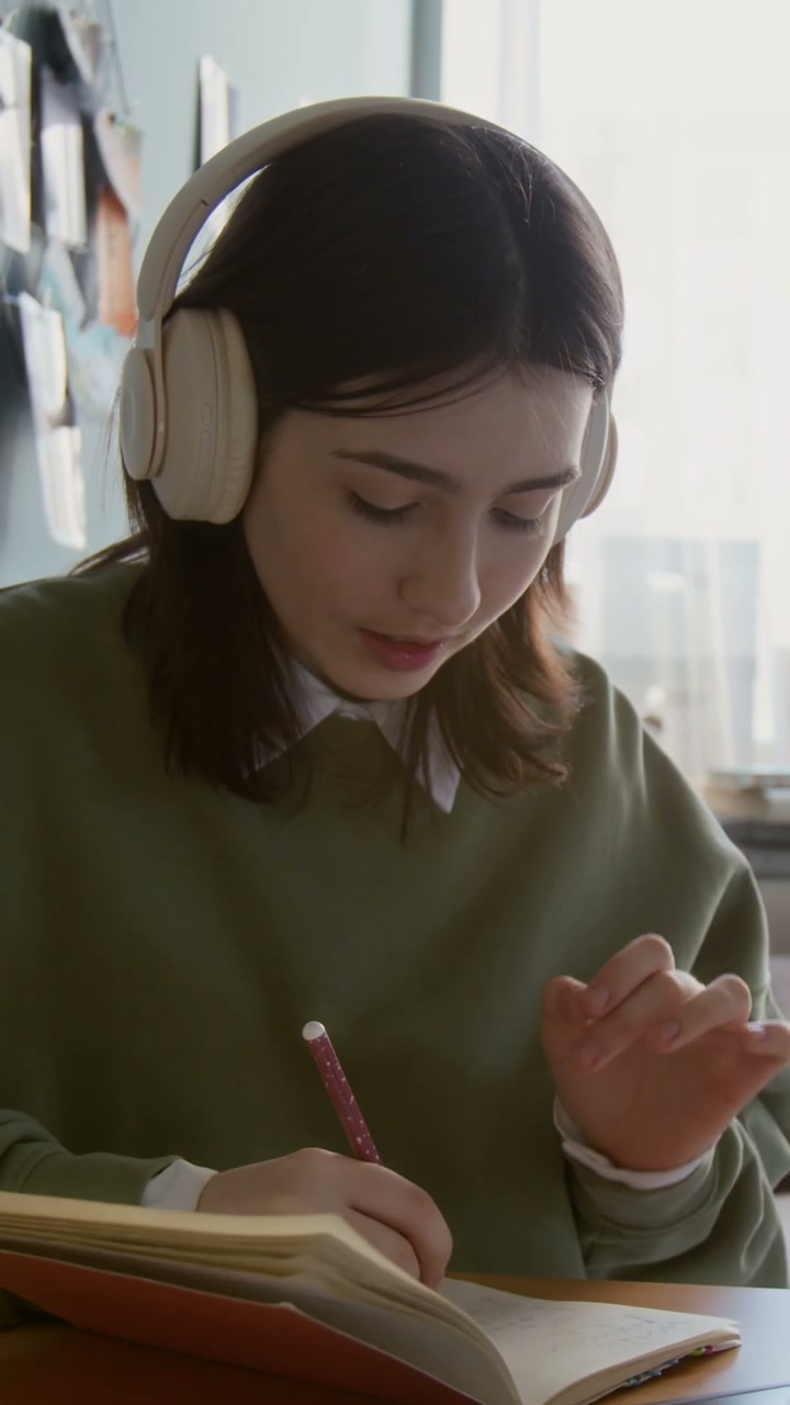 Young Woman Explaining During Online Class