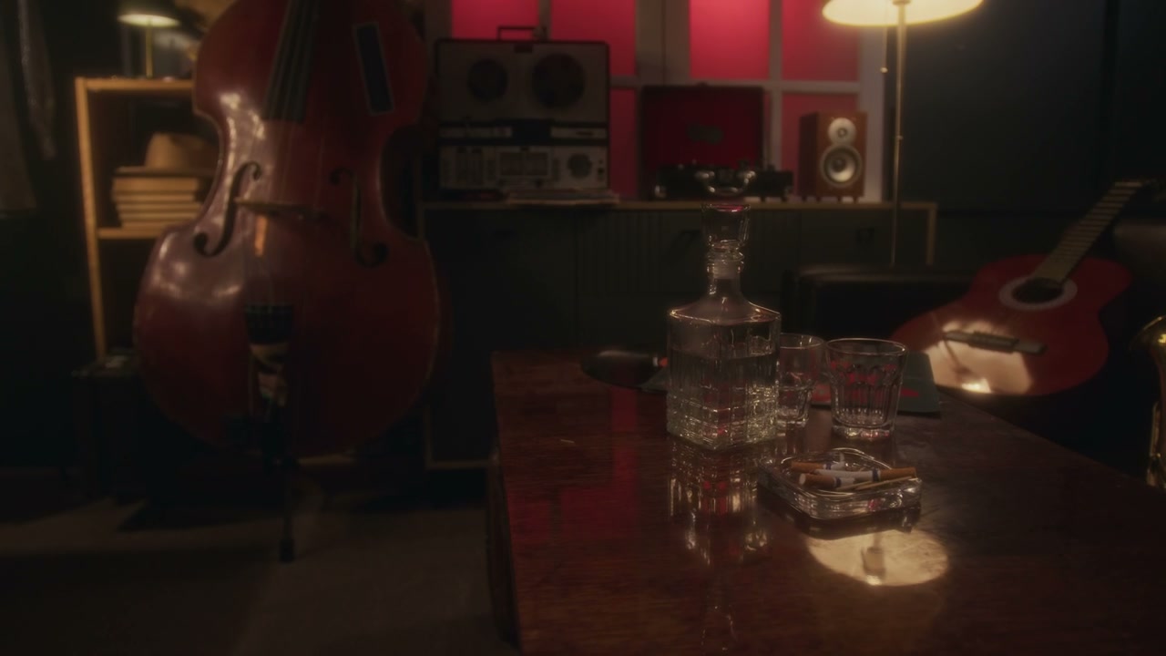 Dimly Lit Jazz Club Interior
