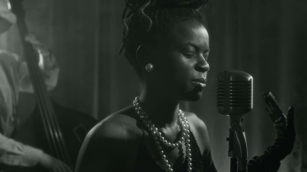 Vintage Jazz Singer Performing Live