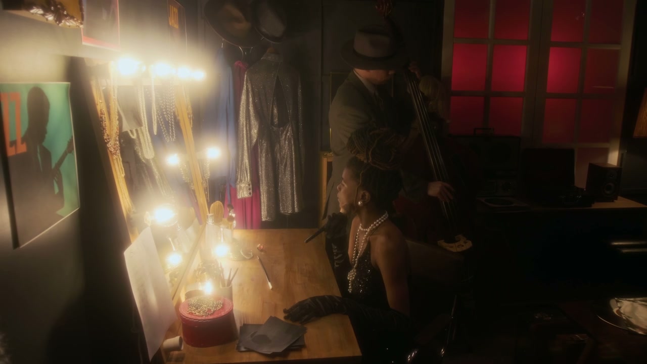 Vintage Jazz Duo in Backstage Dressing Room