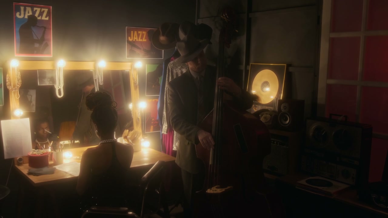 Jazz Musicians Backstage Getting Ready
