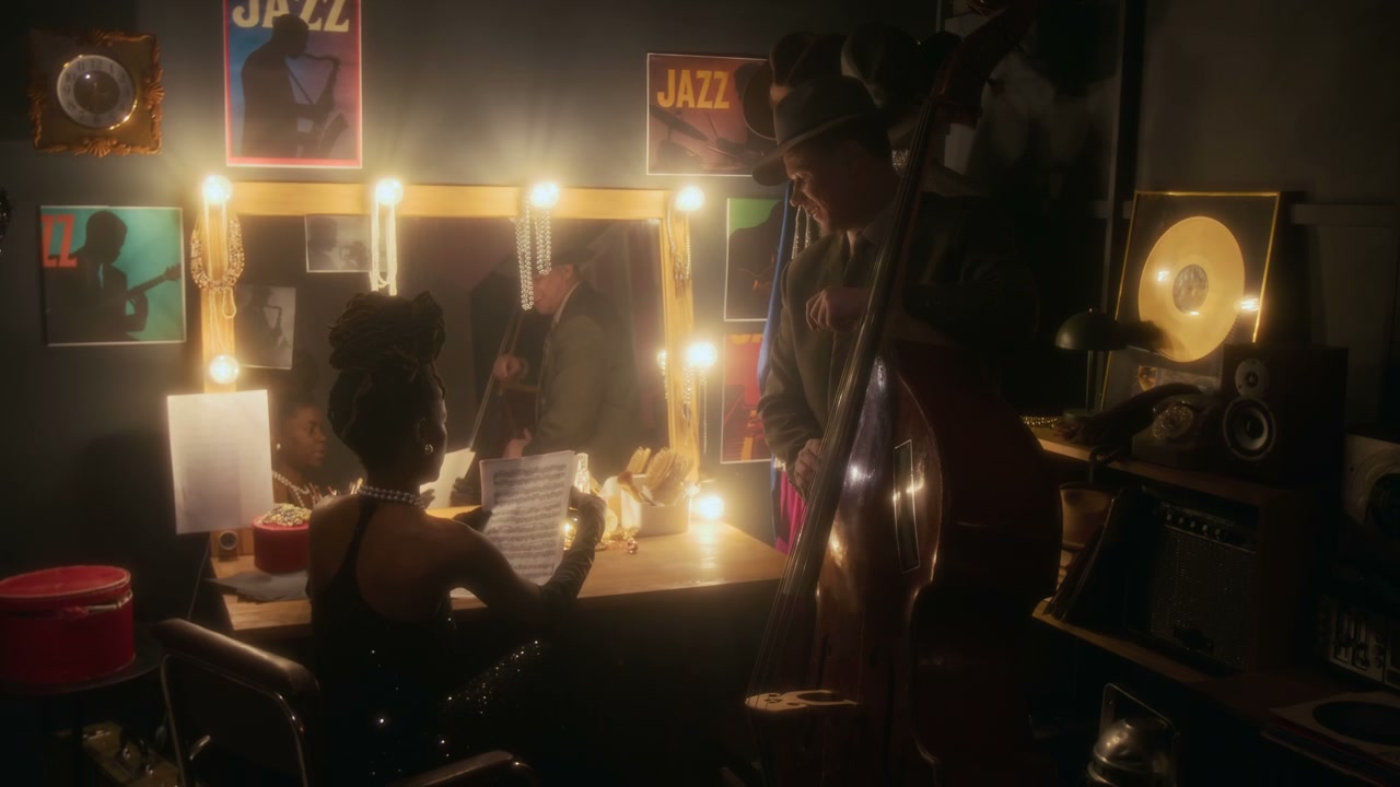 Jazz Duo in Backstage Dressing Room