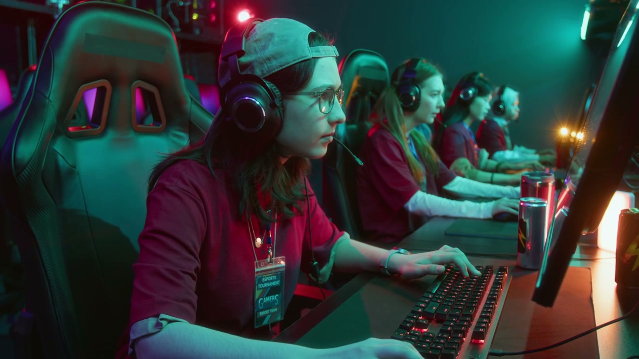 Women Gamers Competing in Esports Tournament