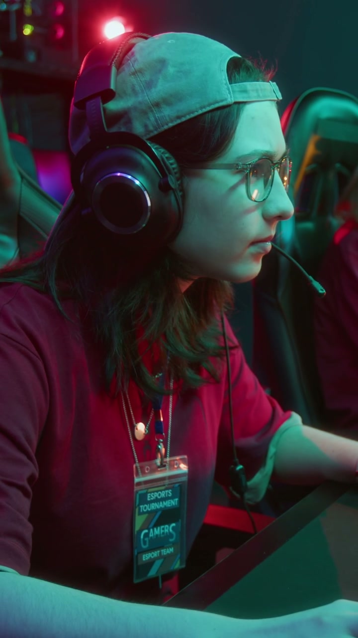 Female Gamer During Esports Competition