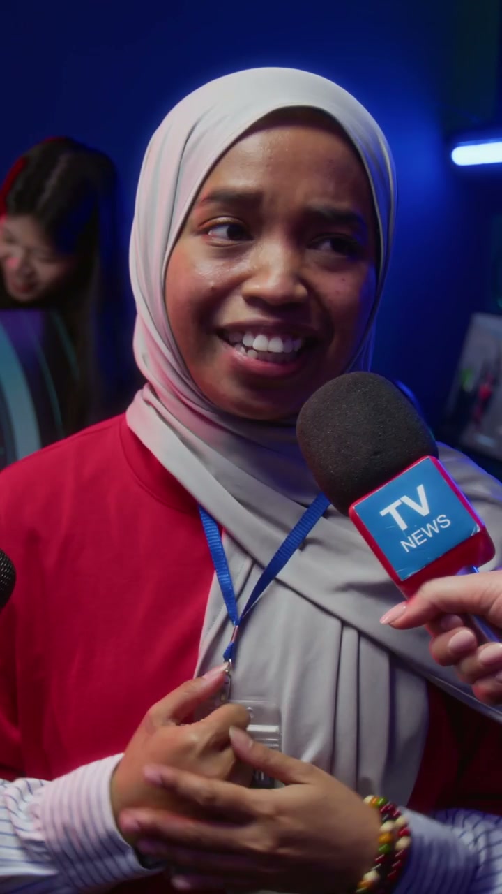 Woman Gamer Interview at Esports Tournament