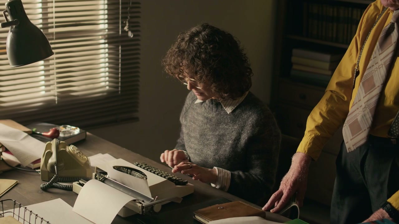 Writer Dictating to Typist in Vintage Office