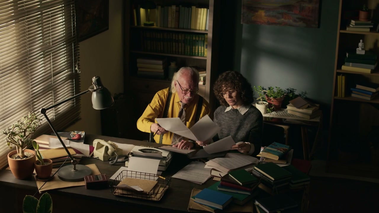 Writers Working Together in Vintage Office