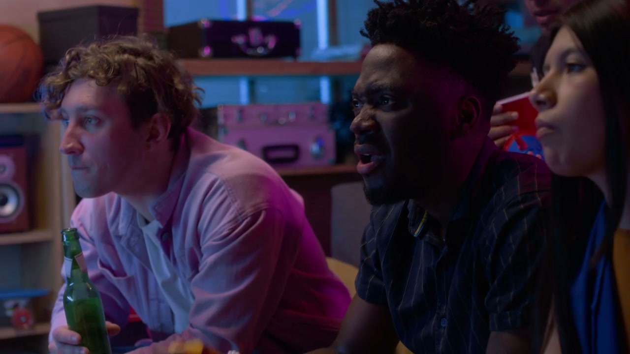 Friends Watching Sports Game