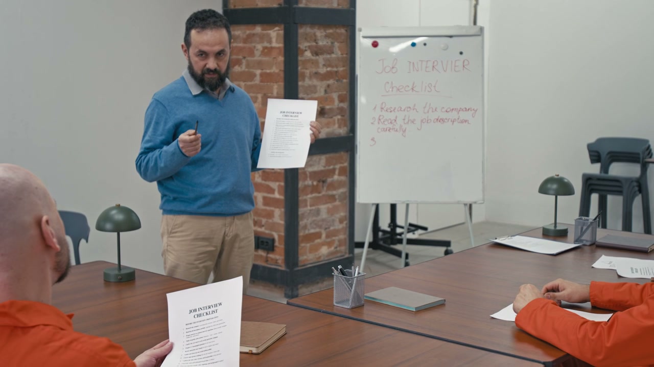 Teacher Leads Job Interview Training for Inmates