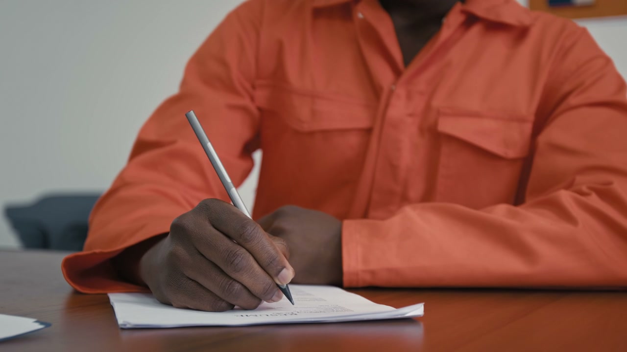Inmate Writing Resume in Education Program