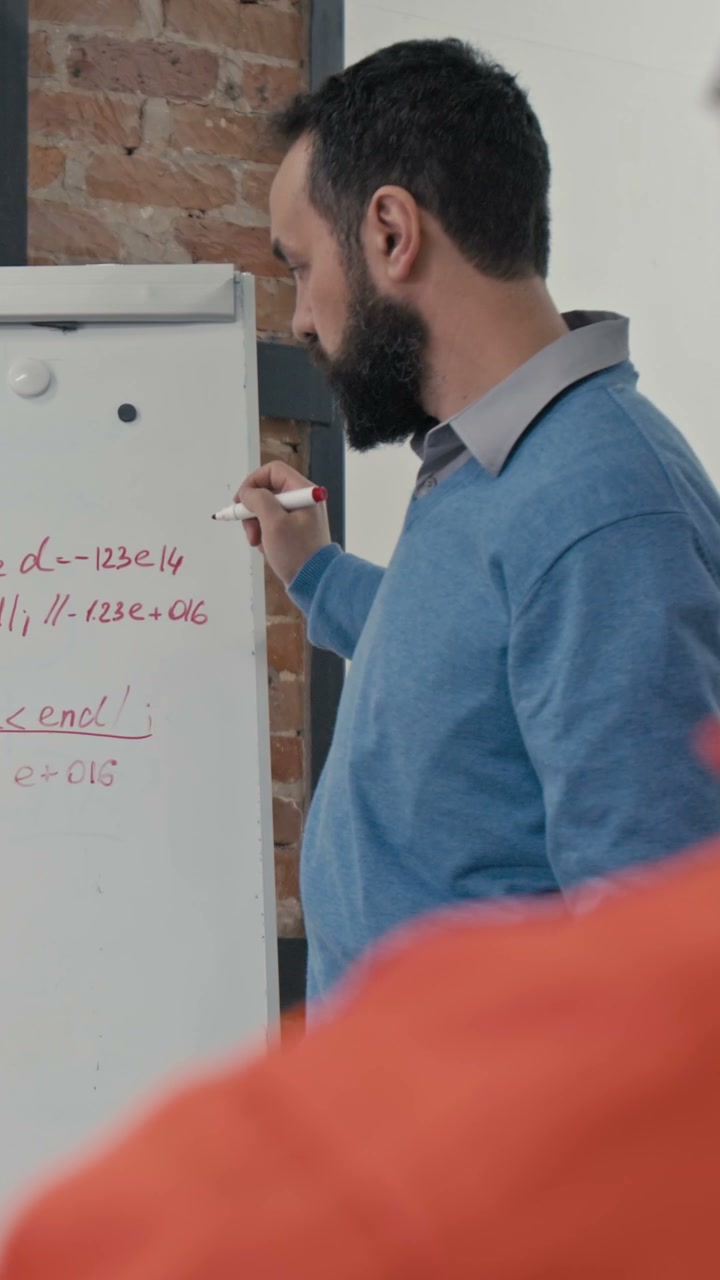 Prison Instructor Teaches Coding on Whiteboard