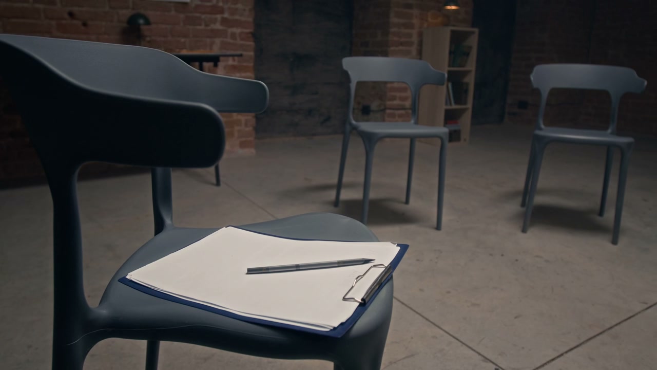 Empty Prison Group Therapy Room