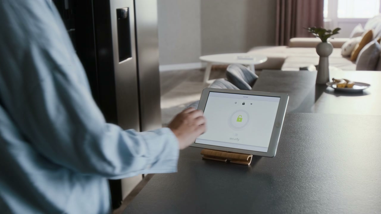 Hand Controls Smart Home Security System