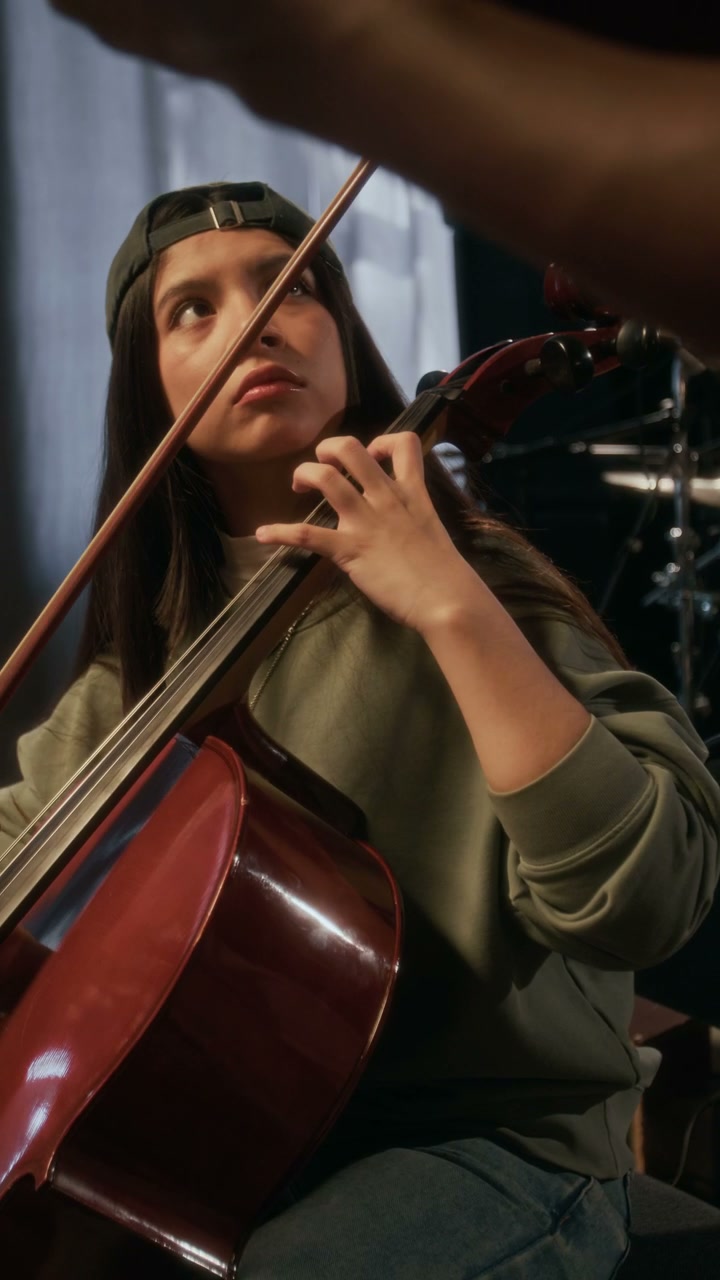 Young Musician Playing Cello