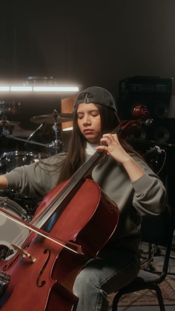 Young Woman Playing Cello
