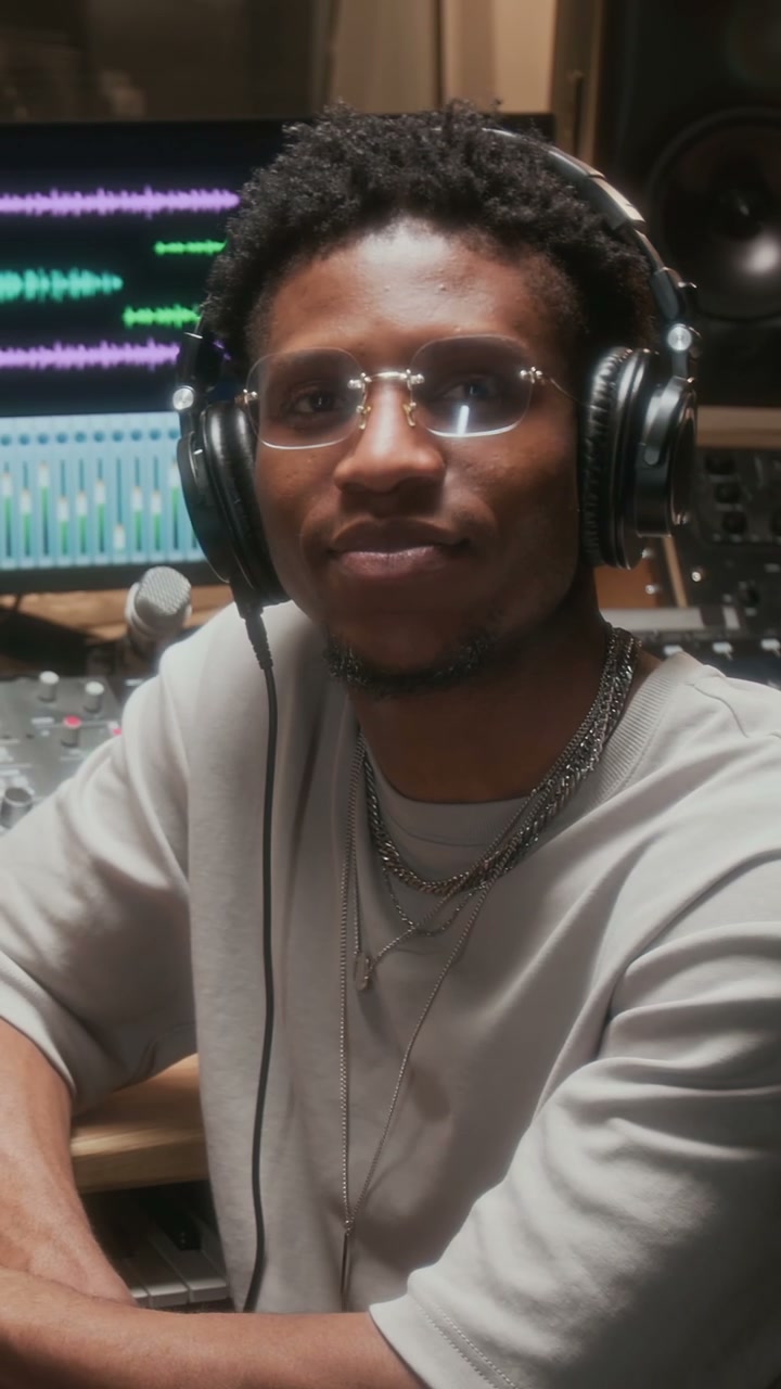 Music Producer Wearing Headphones