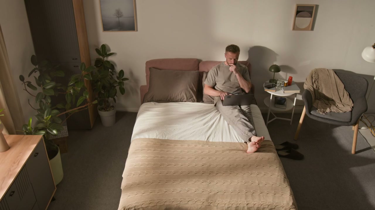 Man's Evening and Night Routine Time-Lapse