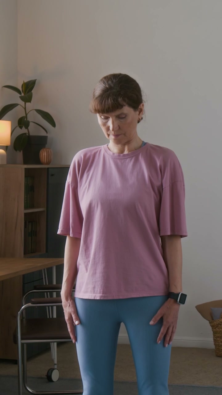 Senior Woman Neck Stretches