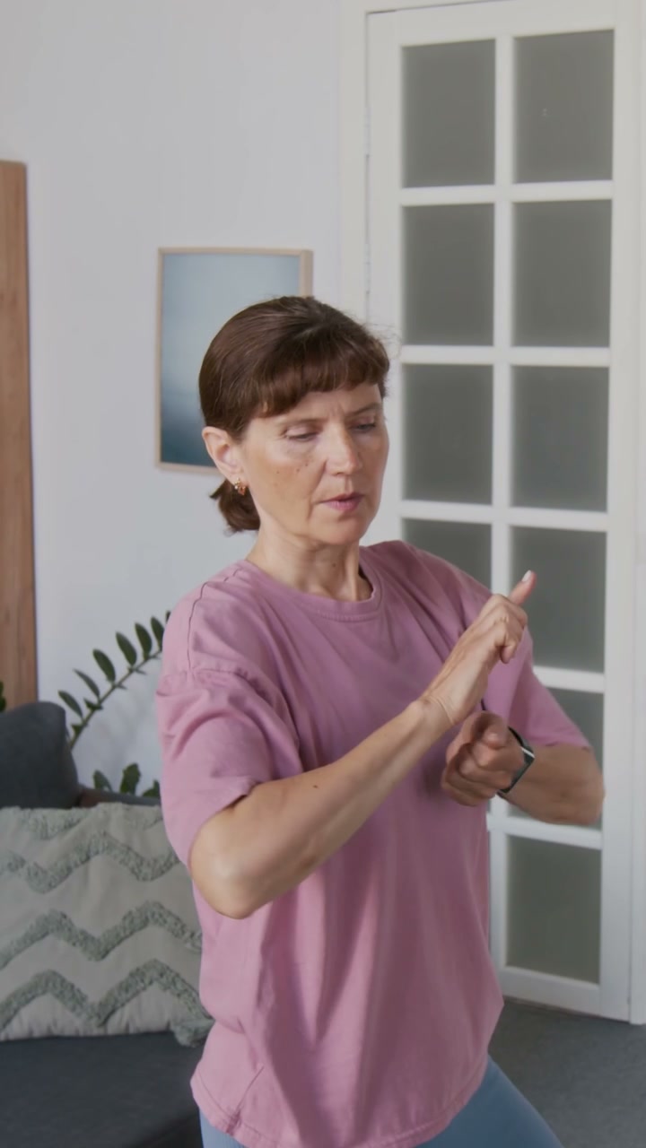 Senior Woman Practicing Tai Chi