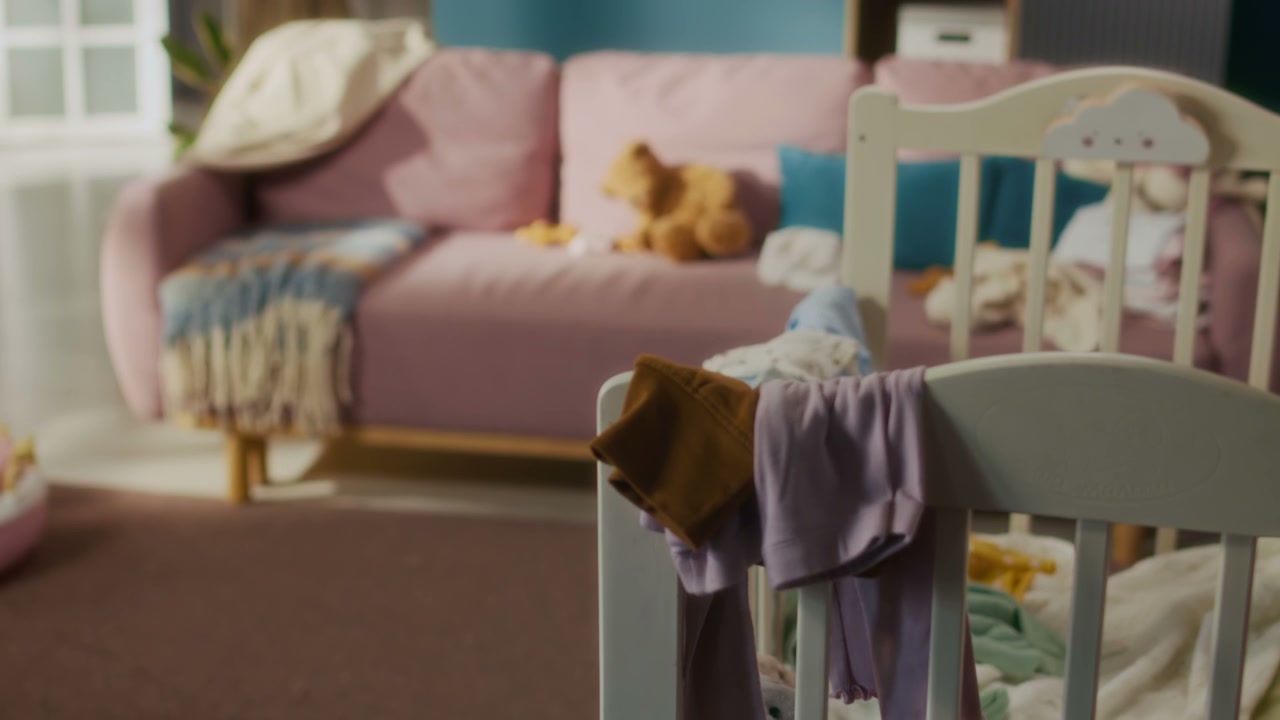 Messy Baby Nursery Interior