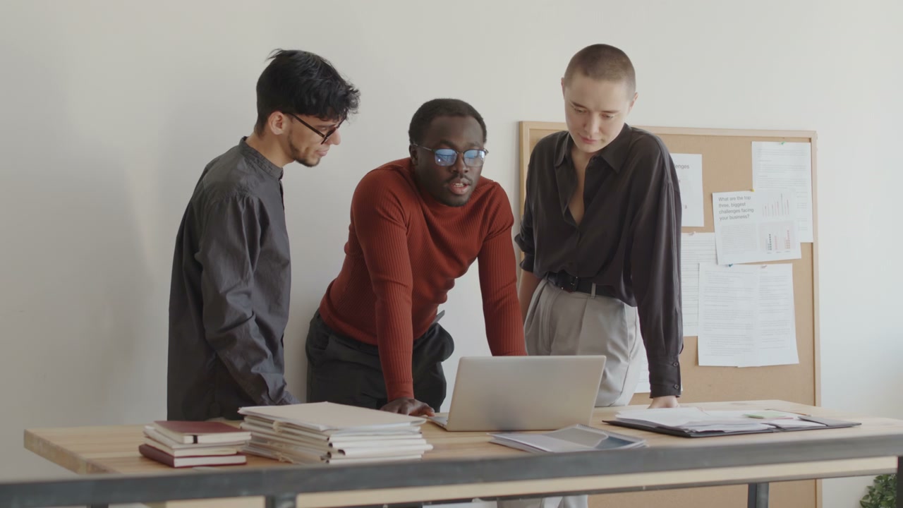 Diverse Team Discussing Ideas in Office