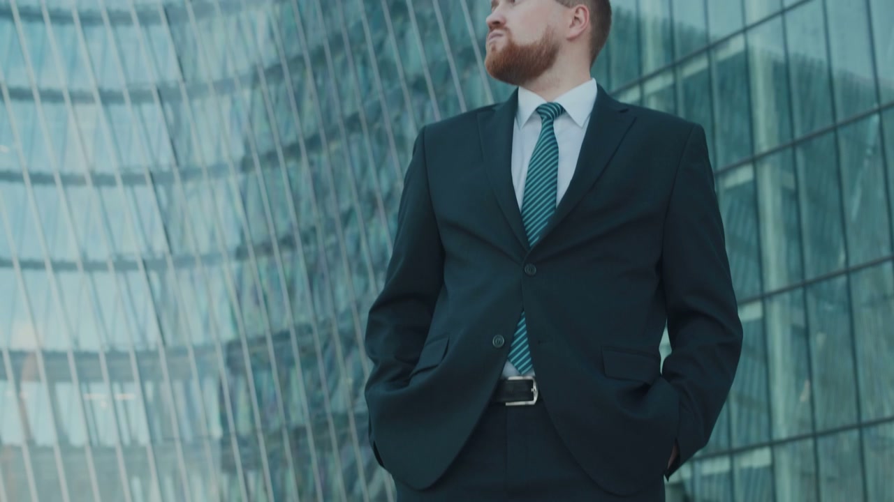 Confident Businessman in Modern City